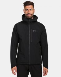 Kurtka outdoor Kilpi Olvera-M męska czarna. Czarne kurtki męskie Kilpi, na jesień, l, bez wzorów, z materiału, z kapturem. Za 511.00 zł.
