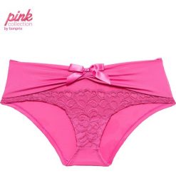Figi "panty" Piink Collection, z koronką i marszczeniem bonprix matowy różowy. Figi damskie marki KALENJI. Za 21.99 zł.