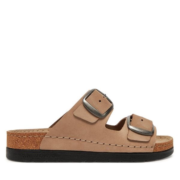 Klapki Dr. Brinkmann. Brązowe klapki damskie Dr. Brinkmann, bez wzorów, bez obcasa. Za 279.99 zł.