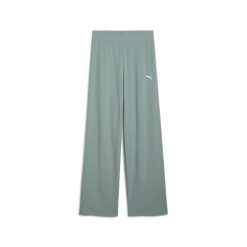 Puma Spodnie Ess Elevated High-Waist Straight 68502530. Zielone spodnie dresowe damskie Puma, xs, bez wzorów, z dresówki. Za 182.50 zł.