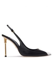 Elisabetta Franchi Szpilki SA-15L-66E2-V600 Czarny. Czarne szpilki damskie Elisabetta Franchi, bez wzorów, ze skóry, bez obcasa, bez zapięcia. Za 2,569.00 zł.