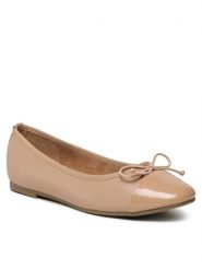 Jenny Fairy Baleriny LS5399-17A Beżowy. Brązowe baleriny damskie Jenny Fairy, bez wzorów, ze skóry, bez obcasa. Za 79.99 zł.
