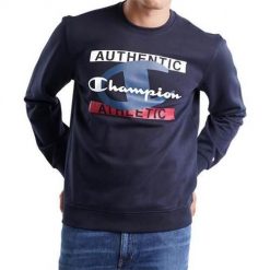 Bluza sportowa męska Champion Crewneck Sweatshirt. Fioletowe bluzy męskie Champion, m, bez wzorów, bez kaptura. Za 117.61 zł.