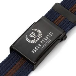 Pasek męski parciany 115 cm paolo peruzzi pw-14-115. Szare paski damskie bez wzorów, z materiału. Za 34.00 zł.