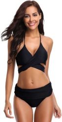 Pan i Pani Gadżet Strój kąpielowy dwuczęściowy damski "S" B07CWQ13TX Bandaż Czarny. Czarne bikini damskie Pan i Pani Gadżet, s, bez wzorów. Za 62.40 zł.