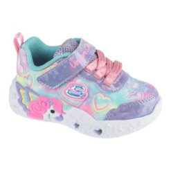 Buty sportowe Sneakersy dziewczęce, Unicorn Charmer - Lil Heart Sparkles. Fioletowe buty sportowe dziewczęce Skechers, bez wzorów, bez zapięcia, trekkingowe, Skechers Sport. Za 199.99 zł.