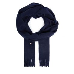 Szalik Tommy Hilfiger. Niebieskie szaliki męskie Tommy Hilfiger, bez wzorów. Za 649.99 zł.