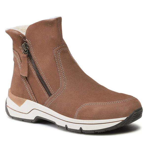 Botki Go Soft. Brązowe botki damskie GO SOFT, bez obcasa, na płaskiej podeszwie, bez zapięcia. Za 149.99 zł.