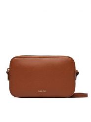 Calvin Klein Torebka Foil Logo Elongated Camera Bag LV04F3276G Brązowy. Brązowe listonoszki damskie Calvin Klein, bez wzorów, ze skóry, bez dodatków. Za 409.99 zł.