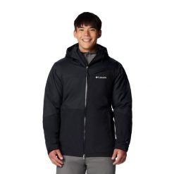 Kurtka narciarska męska Columbia Iceberg Point II. Czarne kurtki męskie Columbia, m, bez wzorów, z kapturem. Za 479.99 zł.