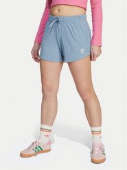 Adidas Szorty sportowe JX2776 Błękitny Loose Fit. Niebieskie spodenki dla dziewczynek Adidas, bez wzorów, z wiskozy, sportowe. Za 99.99 zł.