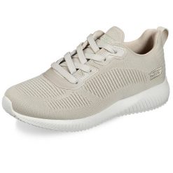 Buty do chodzenia damskie Skechers Bobs Squad. Brązowe obuwie sportowe damskie Skechers, bez wzorów, z materiału, trekkingowe, Skechers Sport. Za 269.99 zł.