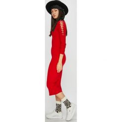 Liu Jo - Sukienka. Szare sukienki damskie Liu Jo, z dzianiny, casualowe, z okrągłym kołnierzem, z długim rękawem. Za 679.90 zł.