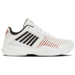 Buty do tenisa damskie K-Swiss Court Express Clay. Brązowe obuwie sportowe damskie K-SWISS, bez wzorów, z materiału, tenisowe. Za 406.95 zł.