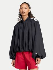 Adidas Bluza Satin Pleated Track Top LG4081 Czarny Relaxed Fit. Czarne bluzy damskie Adidas, s, bez wzorów, bez kaptura. Za 369.99 zł.