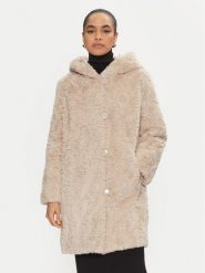 Joseph Ribkoff Futro 243903 Beżowy Loose Fit. Brązowe płaszcze damskie Joseph Ribkoff, xxl, bez wzorów, z futra, bez kaptura. Za 1,549.00 zł.