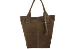 Shopper bag skórzana BARBERINI'S c. beżowa 375/8-9. Brązowe torebki shopper damskie Barberinis, bez wzorów, ze skóry, biznesowe, zamszowe, bez dodatków. Za 199.99 zł.