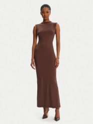 Bardot Sukienka koktajlowa Veneda High Neck 59948DB Brązowy Slim Fit. Brązowe sukienki damskie Bardot, bez wzorów, z syntetyku, wizytowe, bez kołnierzyka, bez ramiączek. Za 369.99 zł.