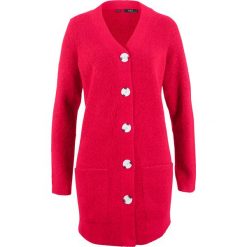 Sweter rozpinany, długi rękaw bonprix czerwony. Kardigany damskie marki bonprix. Za 49.99 zł.