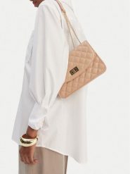 Badura Torebka TYL00493 Beżowy. Brązowe listonoszki damskie Badura, bez wzorów, z materiału, bez dodatków. Za 199.99 zł.