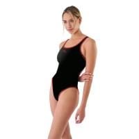 Strój Kąpielowy Turbo Swim Comfort – Czarny – Rozmiar 42. Czarne kostiumy jednoczęściowe damskie TURBO, xl, bez wzorów, z poliesteru, sportowe, na fitness i siłownię. Za 196.66 zł.