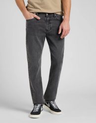 LEE WEST MĘSKIE SPODNIE JEANSOWE VISUAL ASHTON L70WORLQ 112145501. Czarne spodnie materiałowe męskie Lee, l, bez wzorów, z bawełny, klasyczne. W wyprzedaży za 109.99 zł.