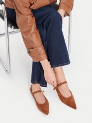 MEXX Baleriny EO-WS1314-01 Brązowy jasny. Brązowe baleriny damskie Mexx, bez wzorów, bez obcasa. Za 299.99 zł.
