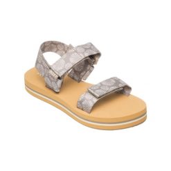 Sandały dla Kobiety ROXY CAGE Brązowy. Brązowe klapki damskie Roxy, bez wzorów, z gumy, bez obcasa, bez zapięcia. Za 209.99 zł.