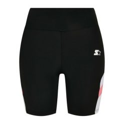 Spodenki damskie Urban Classics. Czarne szorty sportowe damskie Starter, m, bez wzorów, z elastanu, sportowe, rowerowe. Za 159.00 zł.