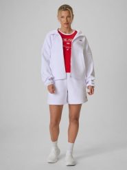 4F Spodenki kibica damskie - białe S. Białe szorty sportowe damskie 4f, na lato, s, bez wzorów, z dresówki, sportowe. Za 129.99 zł.