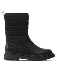 DeeZee Botki CS5911-01 Czarny. Czarne botki dziewczęce DeeZee, ze skóry, bez zapięcia. Za 159.99 zł.