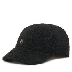 Czapka z daszkiem Guess. Czarne czapki i kapelusze damskie Guess, z aplikacjami. Za 199.99 zł.