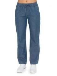 Damskie spodnie Urban Safari Chambray. Niebieskie spodnie materiałowe damskie LEONE 1947 APPAREL, xl, bez wzorów, na fitness i siłownię. Za 353.64 zł.