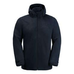 Kurtka 3w1 męska Jack Wolfskin Taubenberg. Niebieskie kurtki męskie Jack Wolfskin, na jesień, m, bez wzorów, z materiału, sportowe, bez kaptura. Za 789.99 zł.