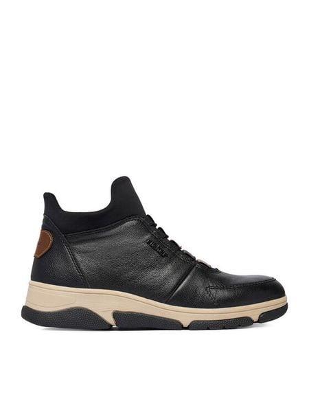 Rieker Botki CEO-L5651-00 Czarny. Czarne botki damskie Rieker, ze skóry, bez obcasa, na płaskiej podeszwie, bez zapięcia. Za 399.99 zł.