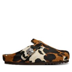 Klapki Scholl. Brązowe klapki damskie Scholl, bez wzorów, bez obcasa. Za 716.99 zł.