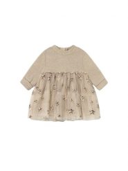Mayoral Sukienka codzienna 2824 Beżowy Regular Fit. Brązowe sukienki dla dziewczynek Mayoral, bez wzorów, z bawełny, bez ramiączek. Za 139.99 zł.