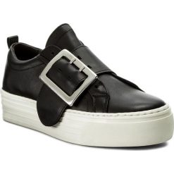 Sneakersy BRONX - 66047-AA BX 425 Black 1. Czarne półbuty damskie Bronx, bez wzorów, z materiału, bez obcasa, na koturnie, bez zapięcia. W wyprzedaży za 219.00 zł.