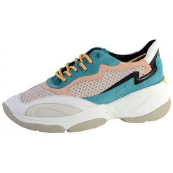 Buty do chodzenia damskie Kirya B. Niebieskie obuwie sportowe damskie Geox, bez wzorów, ze skóry, do biegania. Za 334.00 zł.