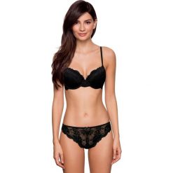 Dorina - Biustonosz Lianne. Czarne biustonosze Dorina, z haftami, z elastanu. Za 79.90 zł.