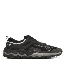 Buty do biegania Mizuno. Czarne obuwie sportowe damskie Mizuno, bez wzorów, do biegania, mizuno wave. Za 379.99 zł.
