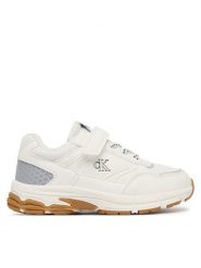 Calvin Klein Sneakersy V1X9-83483-1695 M Kremowy. Białe buty sportowe dziewczęce Calvin Klein, bez wzorów, ze skóry, bez zapięcia. Za 339.99 zł.