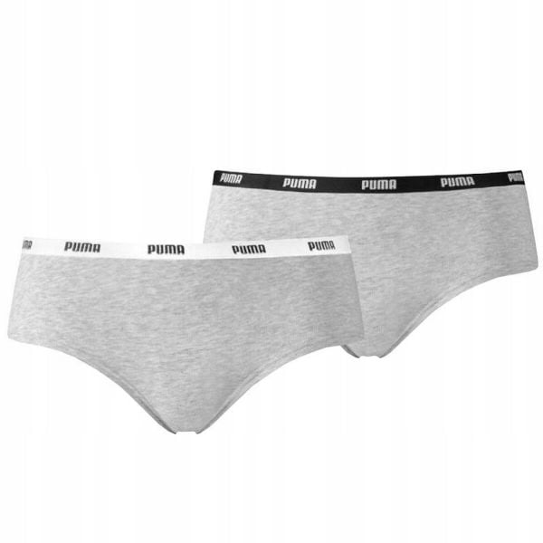 Spodnie Damskie Hipster (zestaw 2 Sztuk). Czarne bokserki damskie Puma, xs, bez wzorów, z bawełny. Za 198.99 zł.