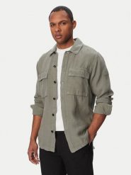 BOSS Koszula Locky 50558928 Szary Regular Fit. Szare koszule męskie Boss, m, bez wzorów, ze lnu, bez kołnierzyka, bez ramiączek. Za 699.99 zł.