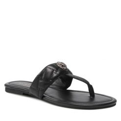 Japonki Kurt Geiger. Czarne klapki damskie Kurt Geiger, bez wzorów, bez obcasa. Za 419.99 zł.