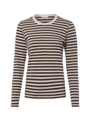 Marie Lund Koszulka z długim rękawem Kobiety Bawełna brązowy, XL. Brązowe t-shirty damskie Marie Lund, xl, bez wzorów, z bawełny, bez kołnierzyka. Za 149.95 zł.