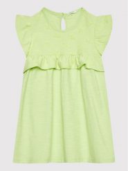 United Colors Of Benetton Sukienka codzienna 31KAAV001 Zielony Regular Fit. Zielone sukienki dla dziewczynek United Colors Of Benetton, bez wzorów, z bawełny, bez ramiączek. Za 49.99 zł.