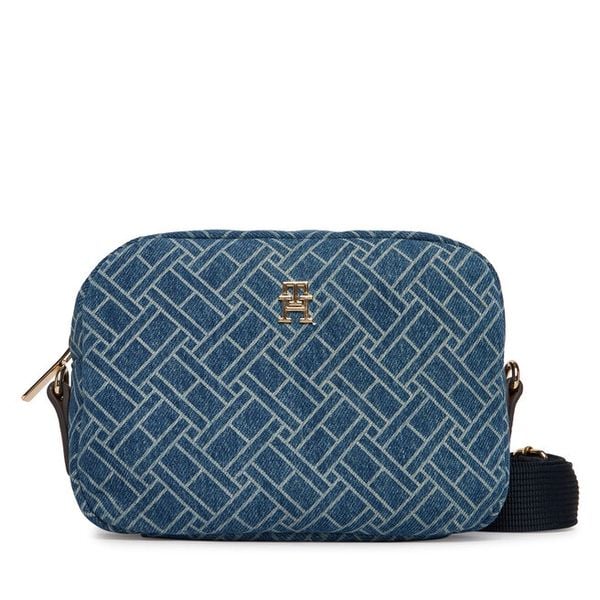 Torebka Tommy Hilfiger. Niebieskie listonoszki damskie Tommy Hilfiger, bez wzorów, z denimu, bez dodatków. Za 269.99 zł.