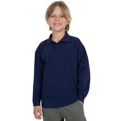 Koszulka polo dziecięca 4F z długim rękawem. Niebieskie t-shirty dla chłopców 4f, bez wzorów, z dzianiny, bez ramiączek. Za 59.99 zł.
