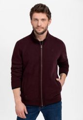 Bluza ze stójką B-LED. Czerwone bluzy męskie Volcano, m, bez wzorów, z bawełny, bez kaptura. Za 209.99 zł.